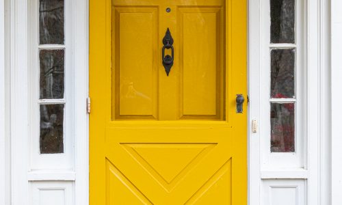 Yellow Painted Front Door