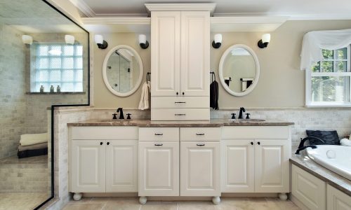 Master Bathroom Cabinets Painted