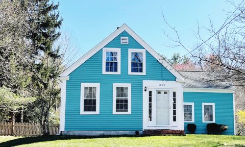 Teal & White Painted House