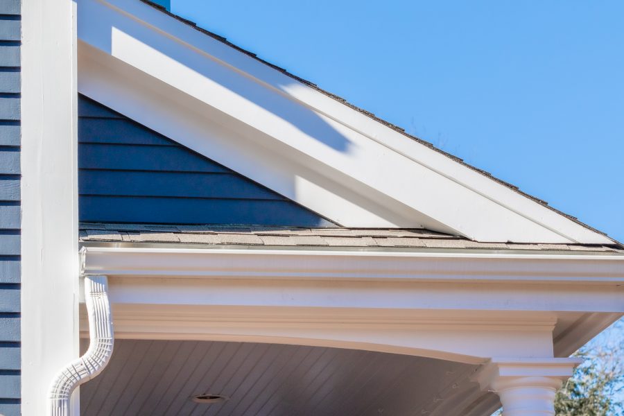 Close view of gutters and trim on painted home exterior Preview Image 3