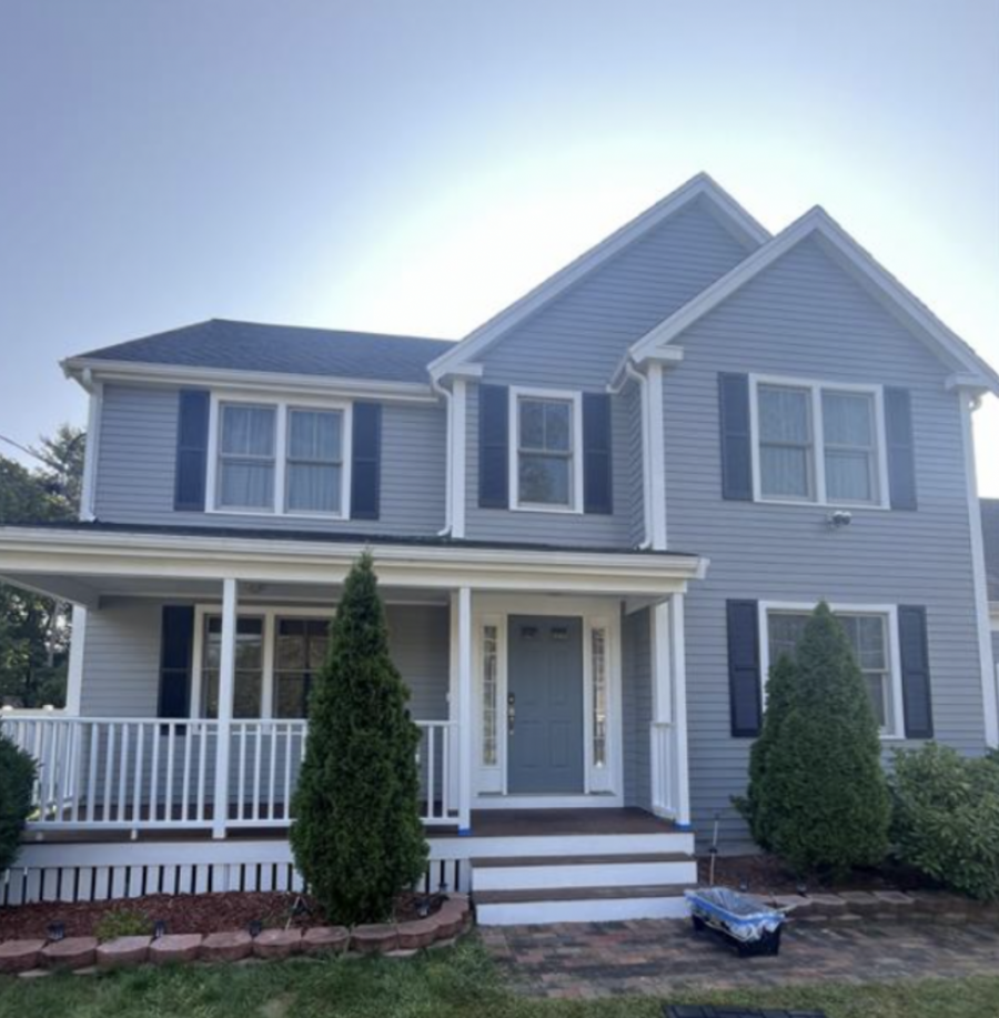 Gray Home with dark shutters Preview Image 2