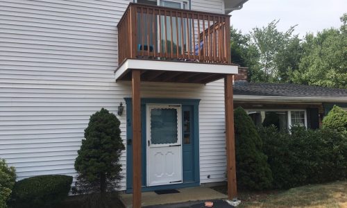 Balcony Wood Staining Project