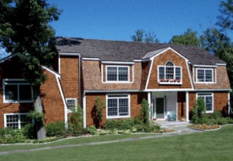 Stained Shingled Home