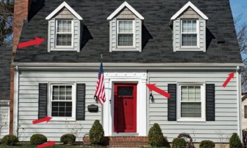 Gray clapboard painting