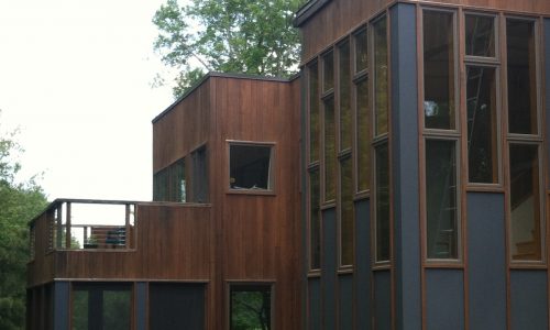 Stained contemporary home