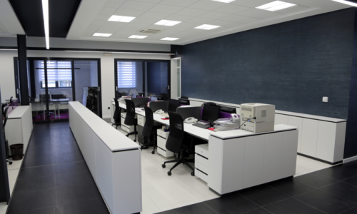 Interior painting using corporate colors