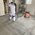 CertaPro team cleaning garage floor