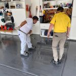 Applying Epoxy Finish to Garage Floor