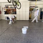 Certapro team applying epoxy finish