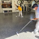 Certapro team working on garage floor