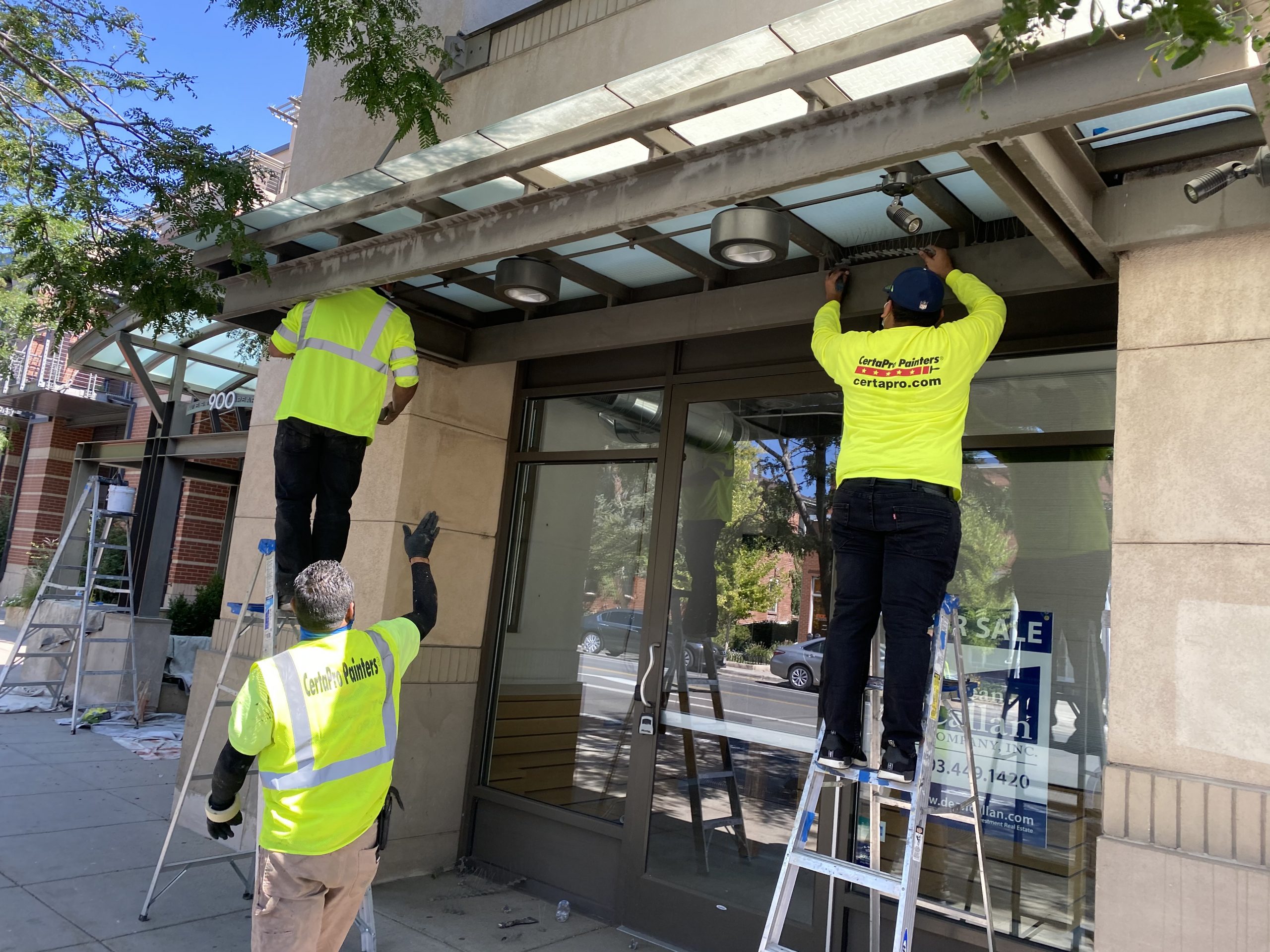 Painting a retail storefront in Boulder in 2020