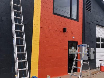 Community Cycles exterior retail painting service in co