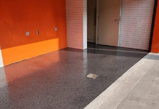 Finished concrete flooring