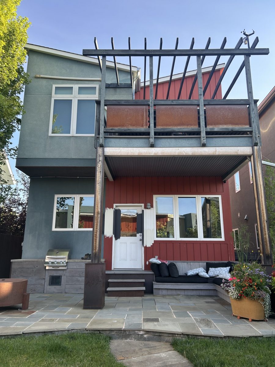 grey and red home exterior before repaint Preview Image 12