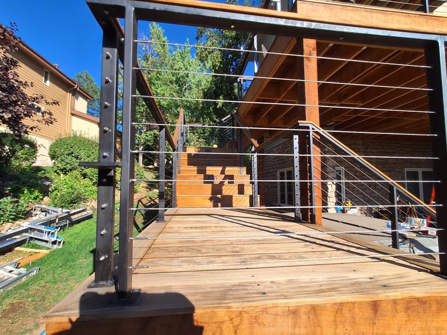 wooden deck and metal rail Preview Image 8