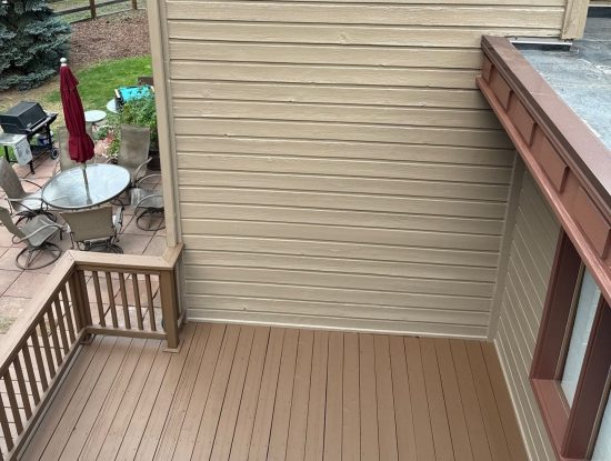painted house exterior and attached deck