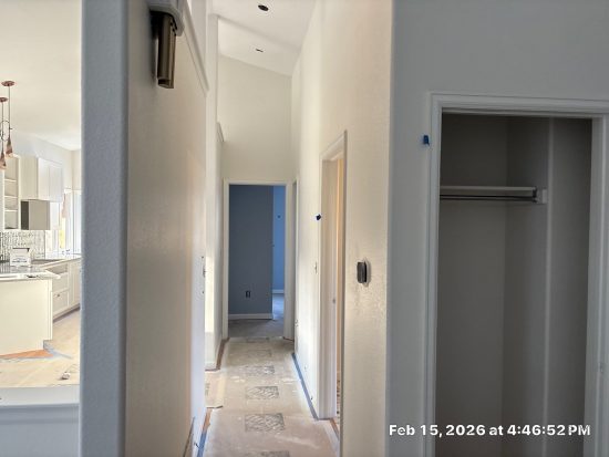 photo in progress work of full interior paint job