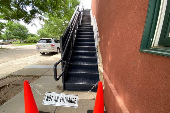 Refinished building stairs