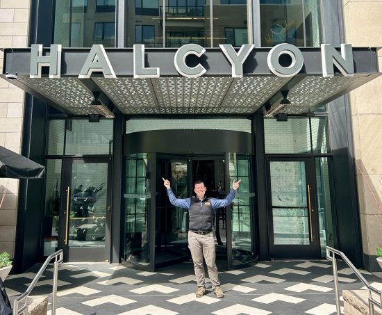 street entrance of Halcyon hotel