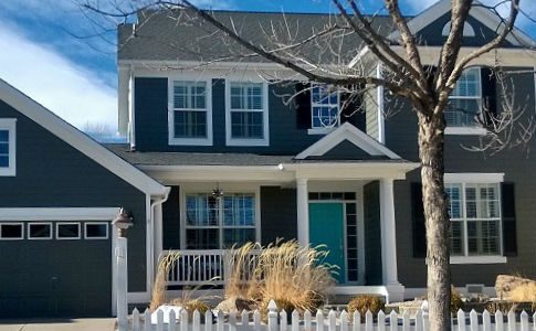 Blue and White Exterior