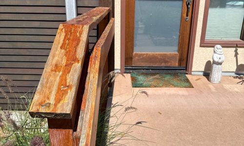 Hand Scraping Old Stain