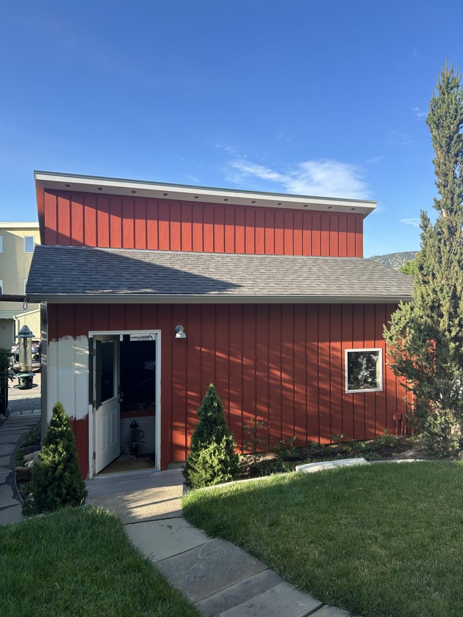 grey and red home exterior before repaint Preview Image 11