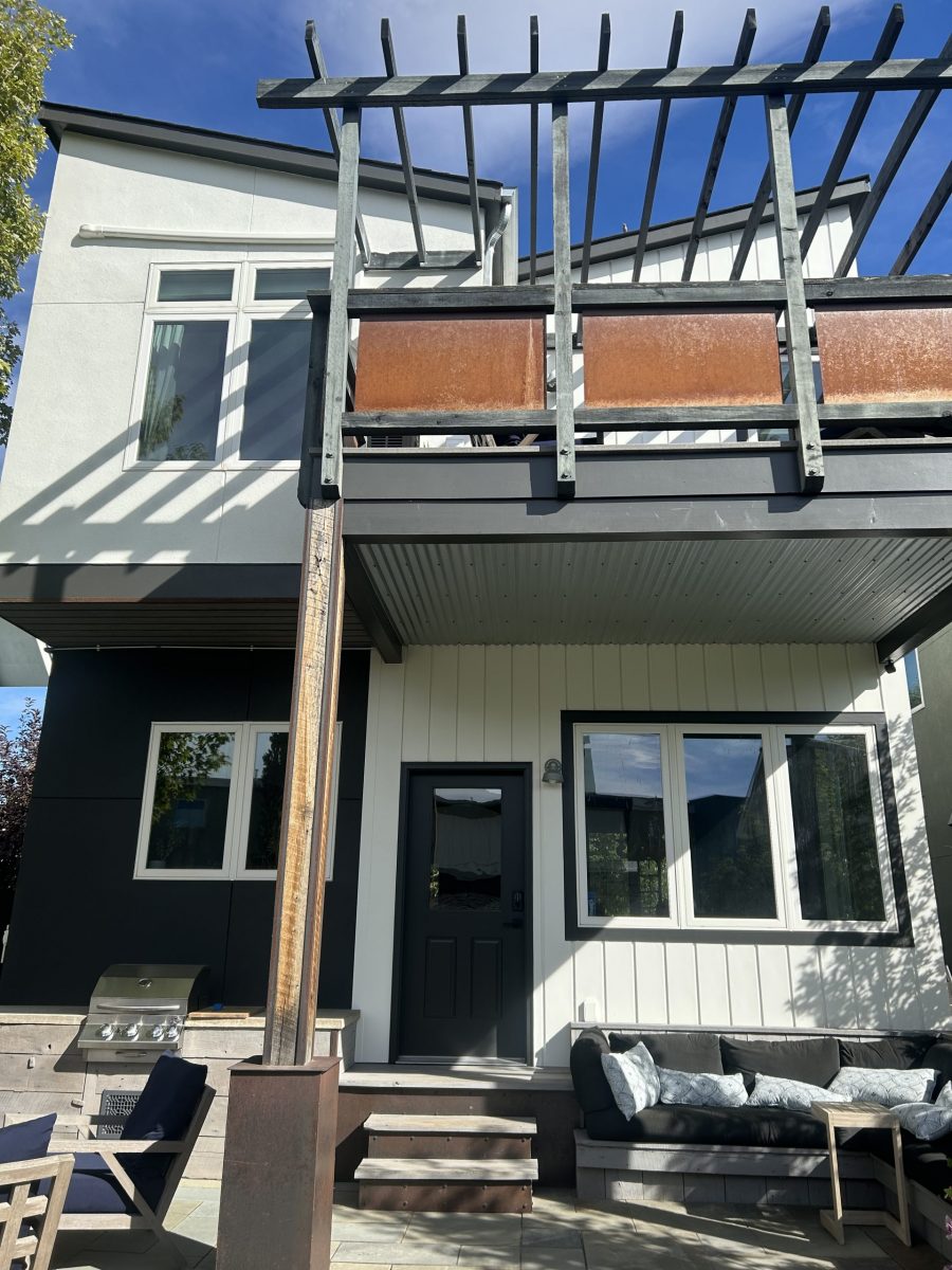 white and black painted home exterior Preview Image 6