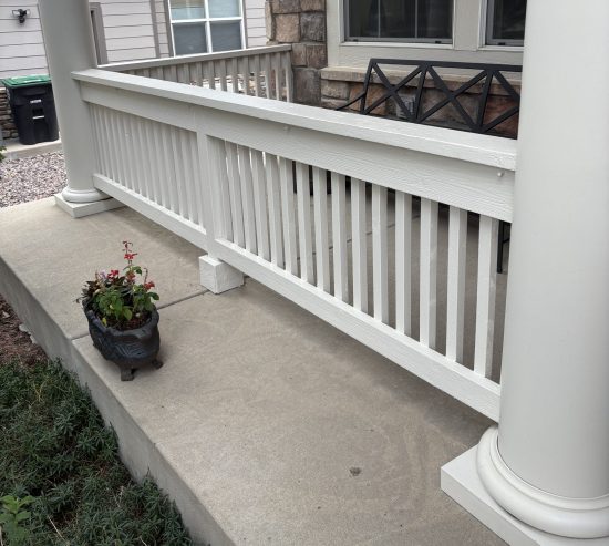 painted porch railing