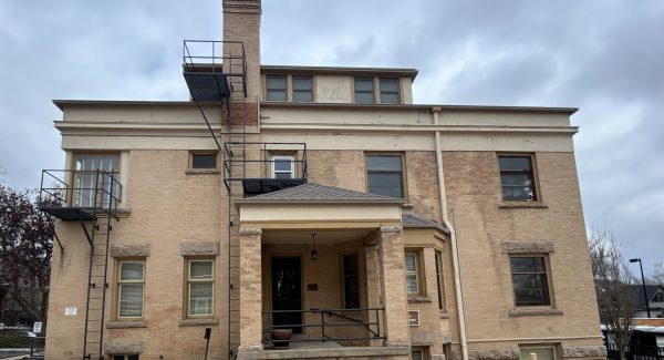 historic brick building with updated paint