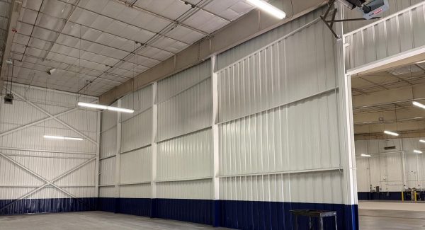 painted warehouse interior