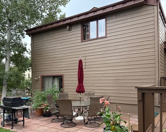 painted house exterior and attached deck