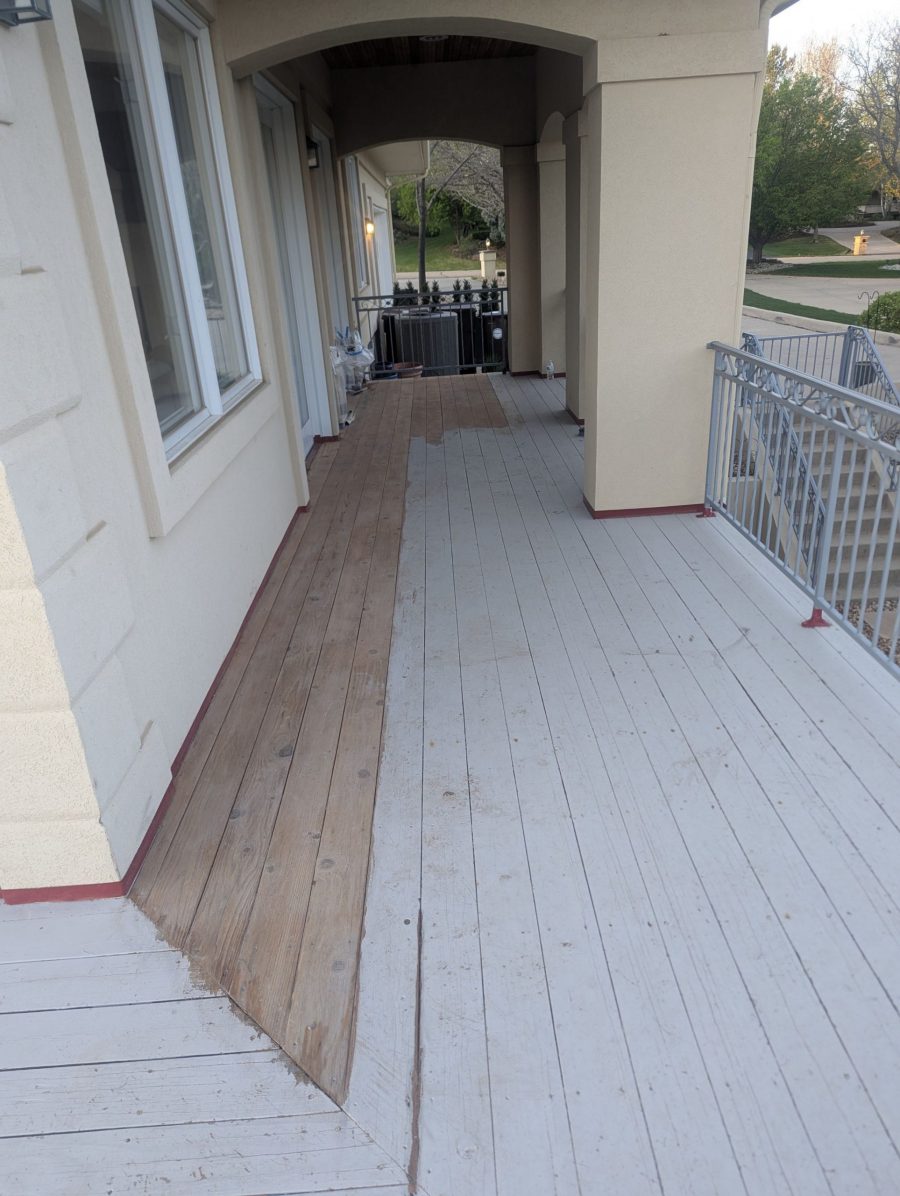wooden deck with paint partially removed Preview Image 18