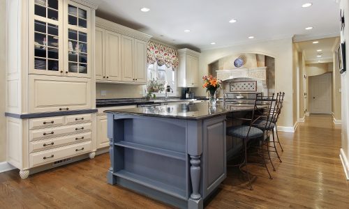 Gray & White Kitchen Cabinets