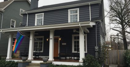Dark Gray Fiber Cement Exterior Painting