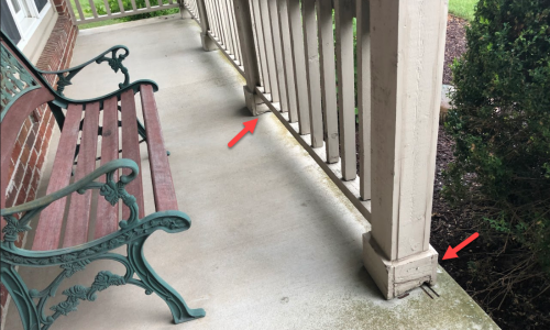 Porch Base Caps wood rot