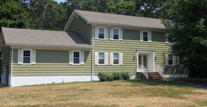 Green Exterior House Painting Project