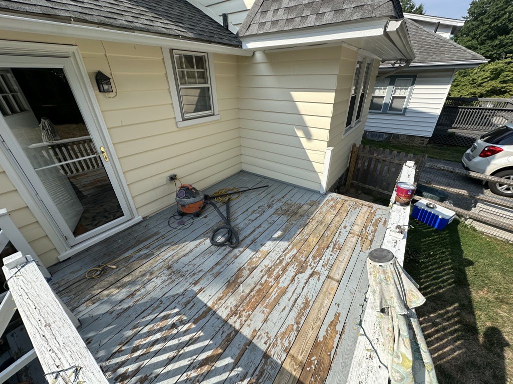 Before deck repainting