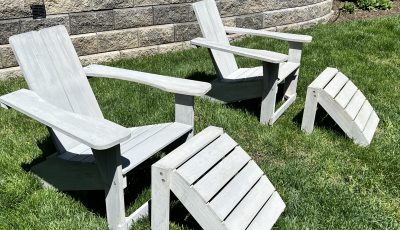 light stained wood lawn chairs