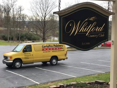 Exterior of Commercial Building repainted