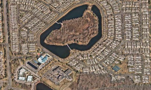 Aerial View of The Ponds Community