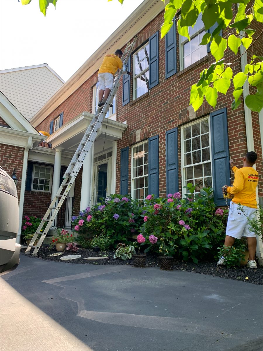 Men in Yellow Shirts Painting Exterior Preview Image 1