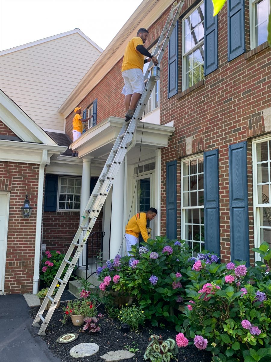 Men in Yellow Shirts Painting Exterior Preview Image 3