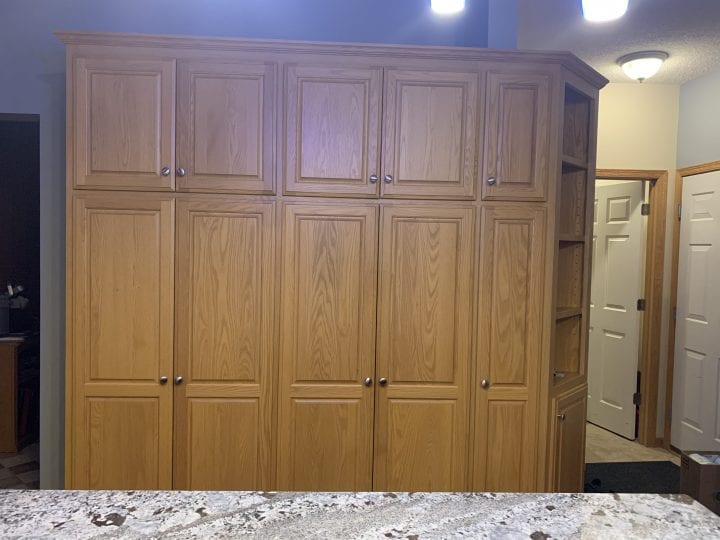 Cabinet Repainting Before & After Before