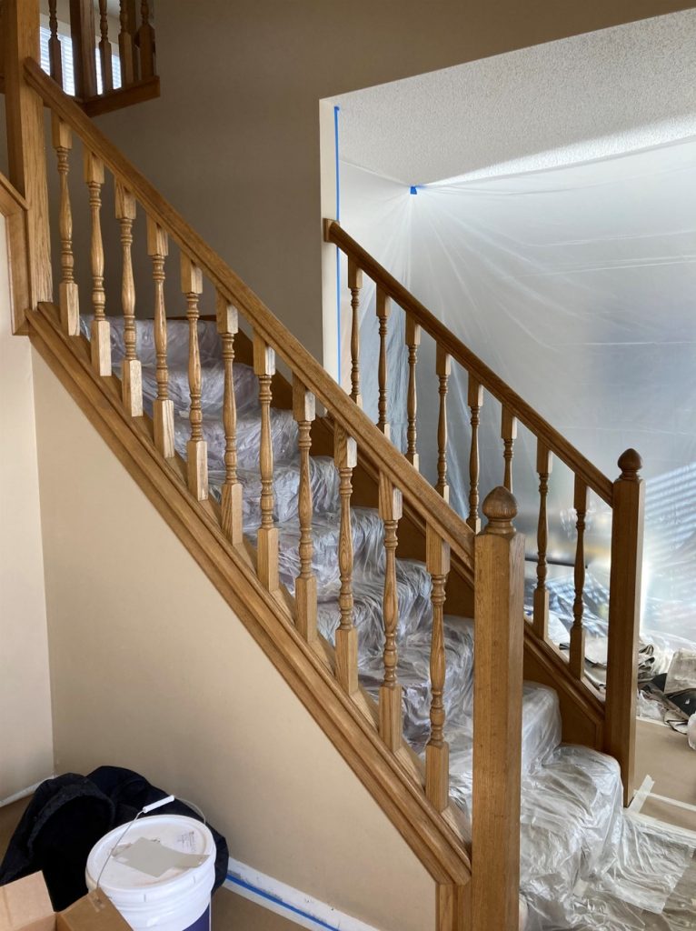 eagan minnesota staircase before painting