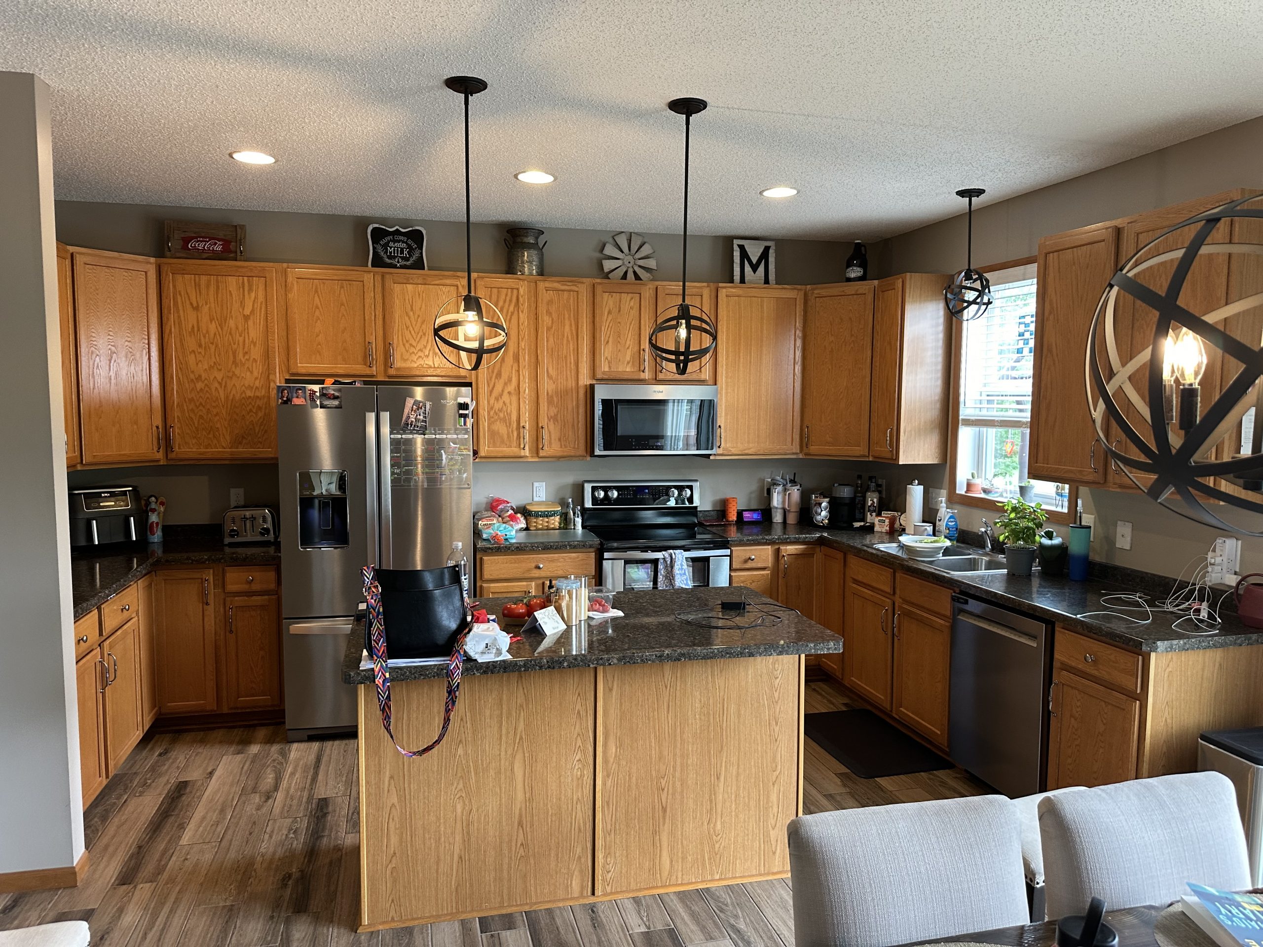 Lakeville Kitchen Cabinet Painting Before