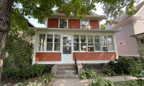 Two-Story, Red Exterior Painting