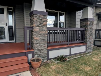 Exterior porch painting
