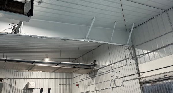 commercial building after rust removal and painting