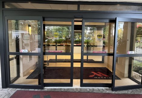 Commercial Entrance Painting Project in Peabody, MA