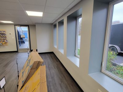commercial business interior in beverly, ma, after completed commercial interior painting project by certapro painters of north shore and cape ann
